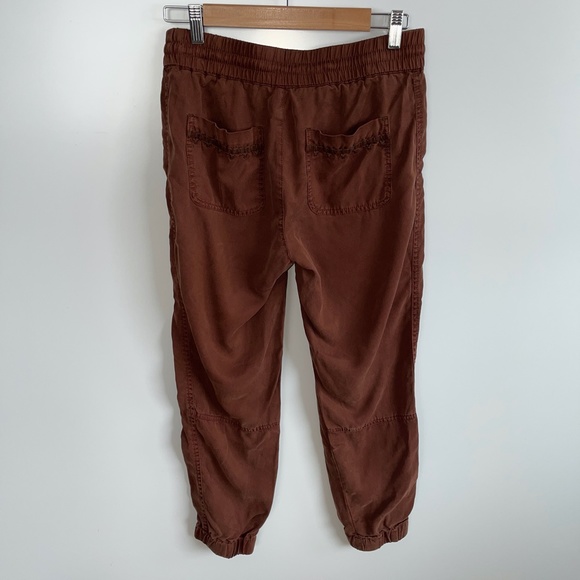 Hei Hei Anthropologie Embroidered pockets Brown Harem Jogger Boho Pants Size S - Picture 7 of 9